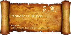 Piskolczi Miron névjegykártya